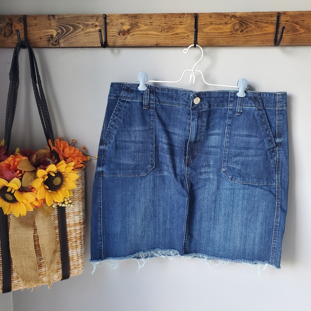 Seven7 Denim Utility Skirt Size 18